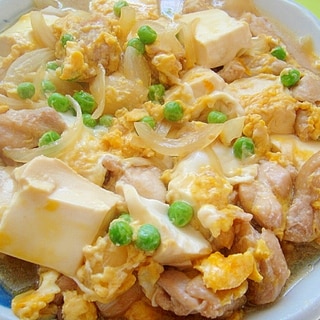 豆腐と鶏肉の卵とじ